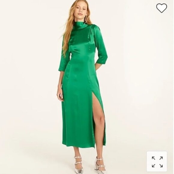 J. Crew Green Backless Dress - Picture 2 of 12